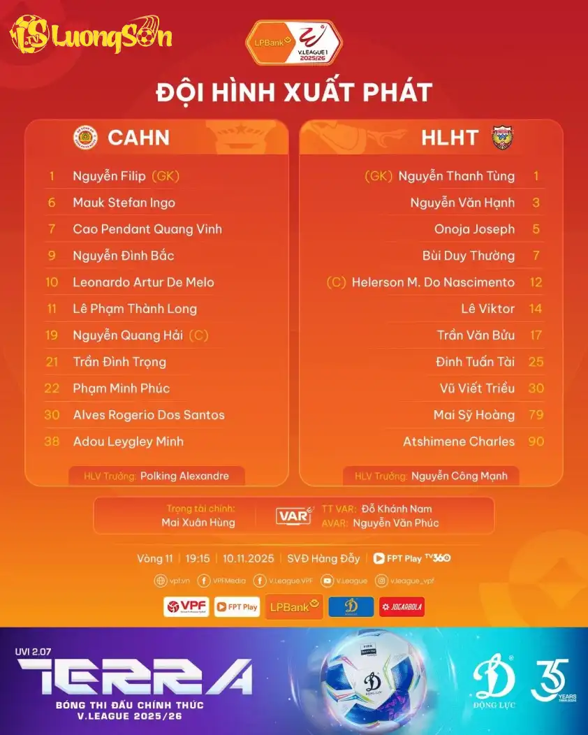 Đội hình ra sân